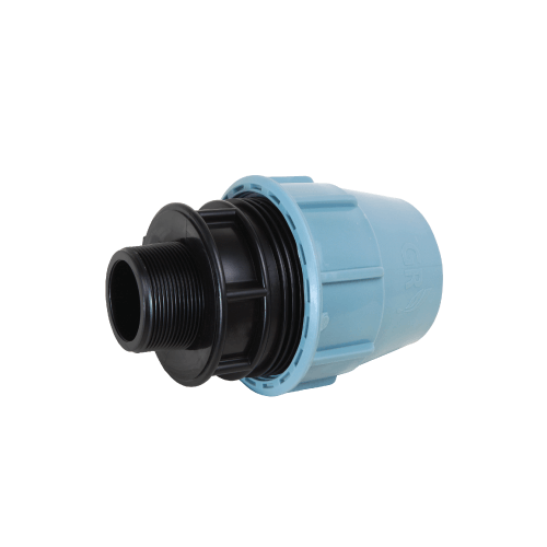 RACCORD MALE A COMPRESSION PEHD